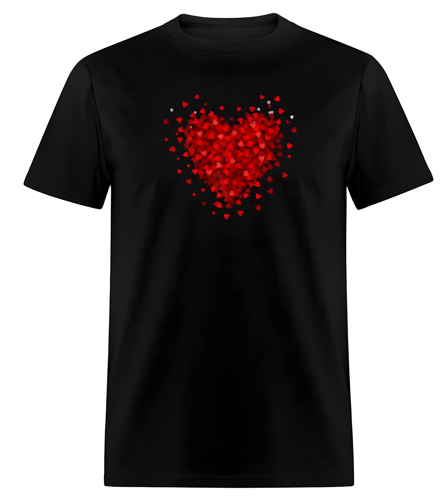 "Love in Every Heartbeat" Valentine's Day Short Sleeve T-Shirt 50/50 Cotton Polyester DryBlend