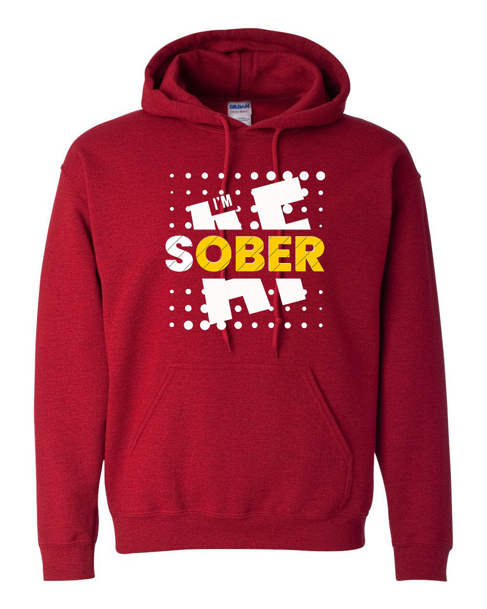 "Im Sober AF" Pullover Heavy Blend Hoodie 50/50 Cotton Polyester