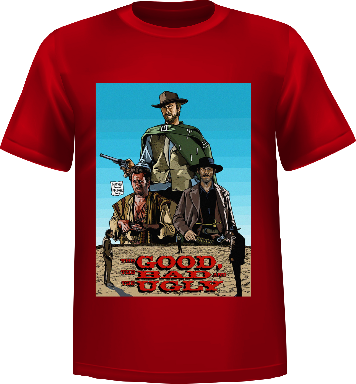 Classic Spaghetti Western Film Release in 1966 - Graphic Adult T-Shirt Cotton