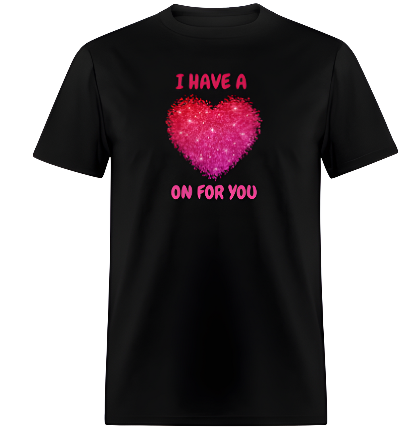 "Heart On For You" Valentine's Day Short Sleeve T-Shirt 50/50 Cotton Polyester DryBlend