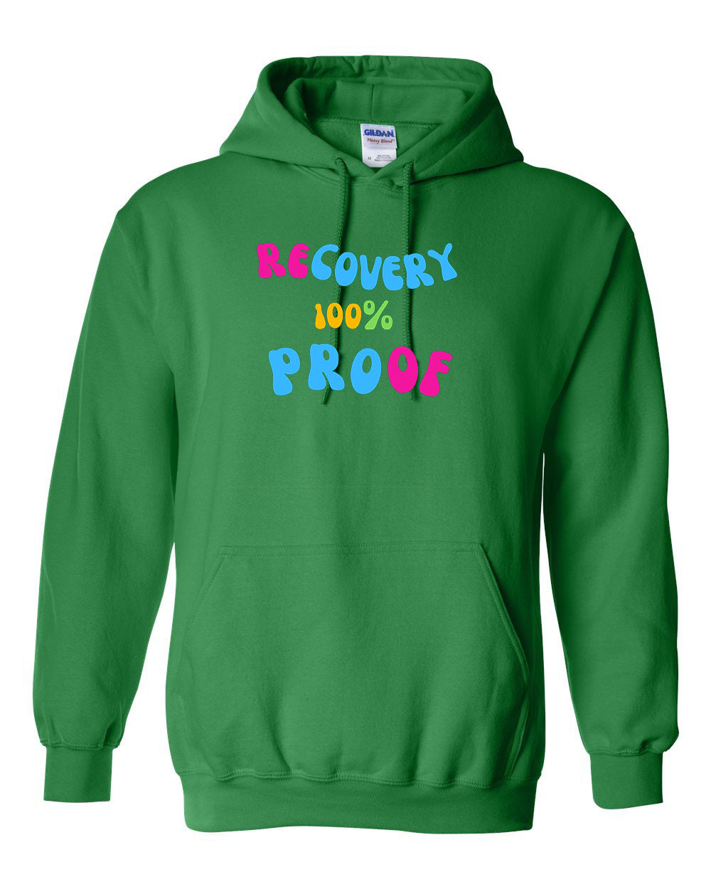 "Recovery 100% Proof" Pullover Heavy Blend Hoodie 50/50 Cotton Polyester