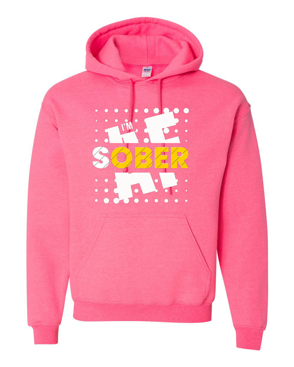 "Im Sober AF" Pullover Heavy Blend Hoodie 50/50 Cotton Polyester