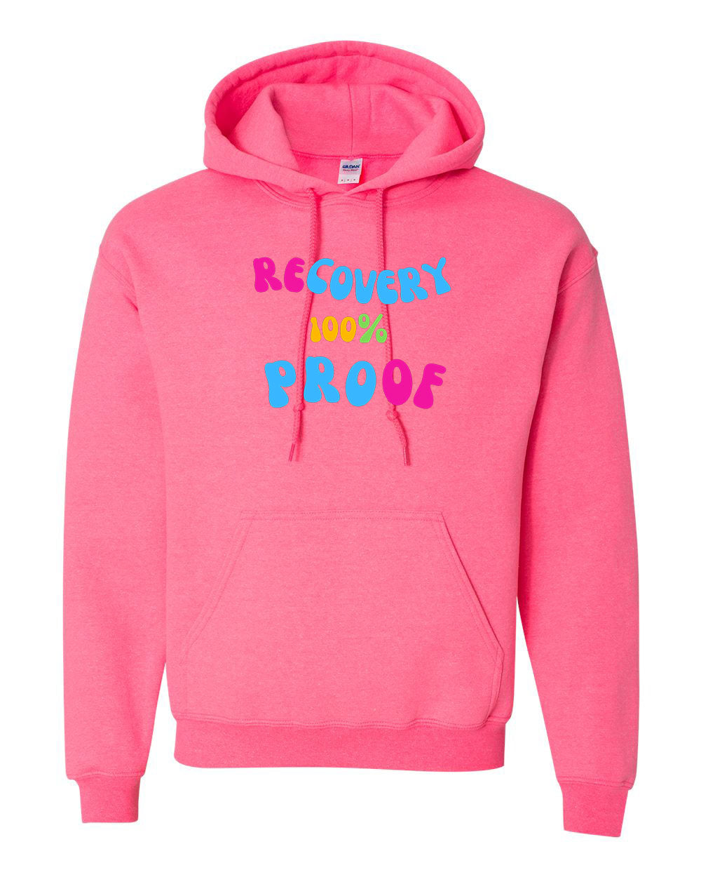"Recovery 100% Proof" Pullover Heavy Blend Hoodie 50/50 Cotton Polyester