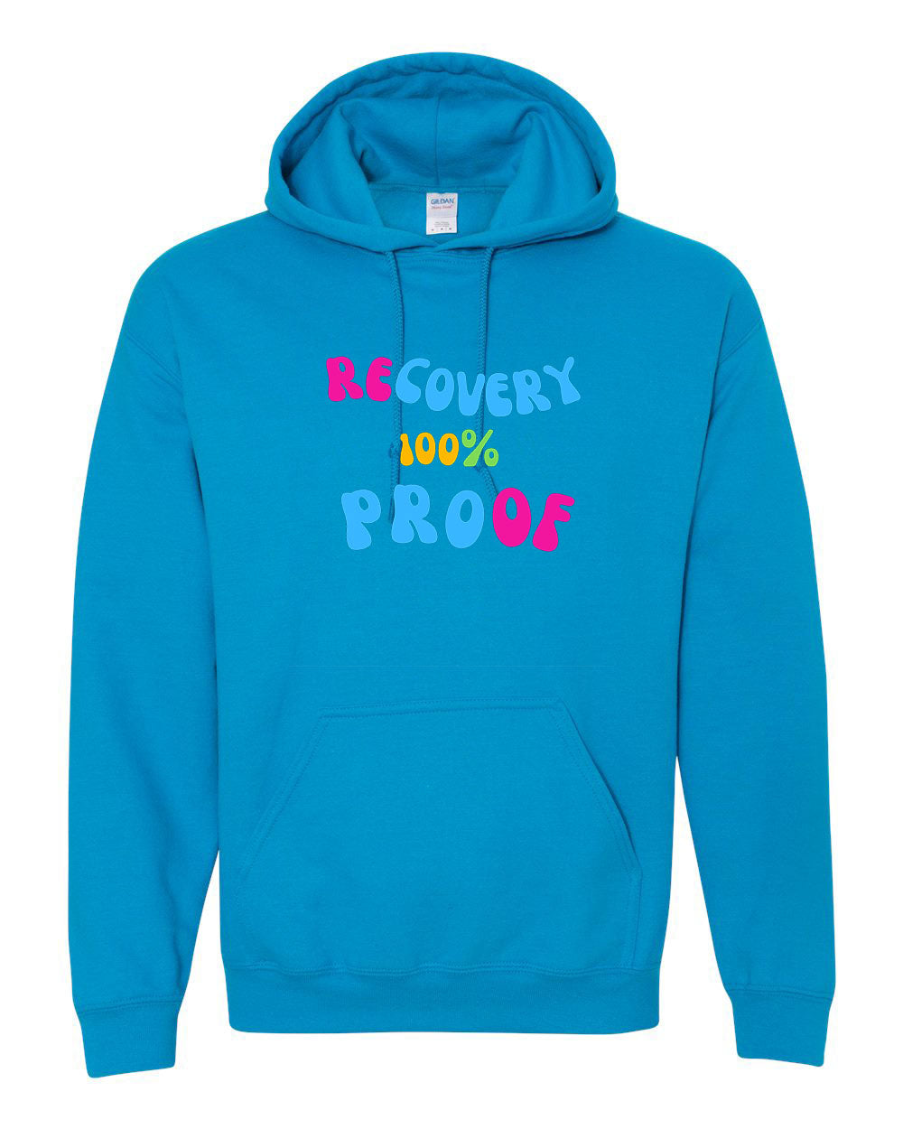 "Recovery 100% Proof" Pullover Heavy Blend Hoodie 50/50 Cotton Polyester