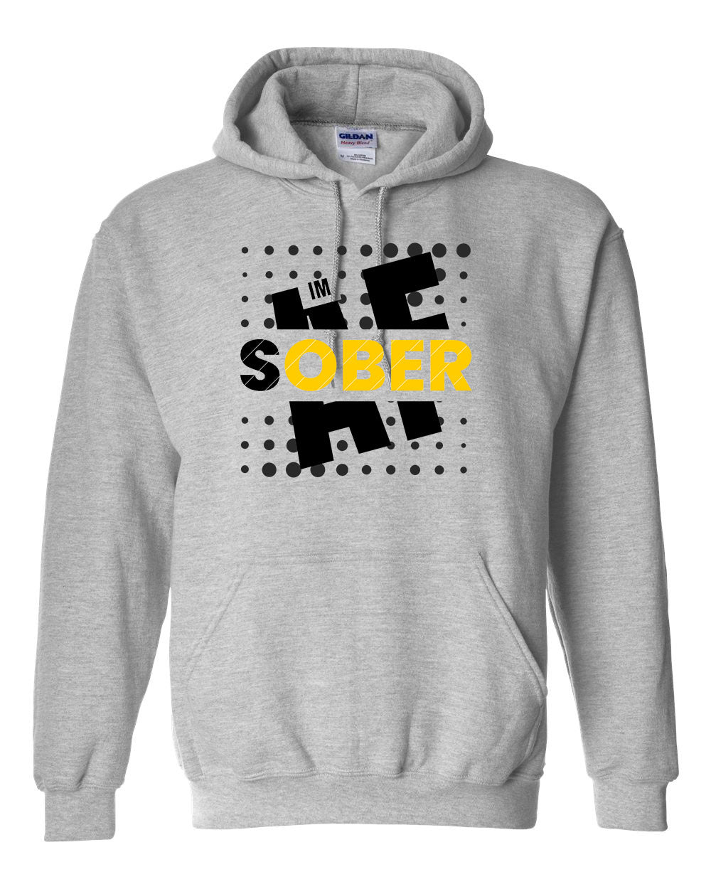 "Im Sober AF" Pullover Heavy Blend Hoodie 50/50 Cotton Polyester