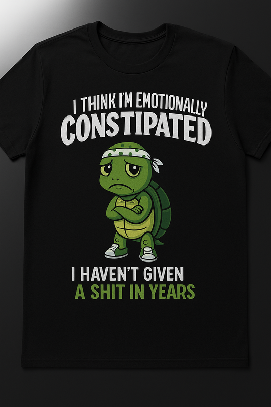 Emotionally Constipated Turtle Funny T-Shirt