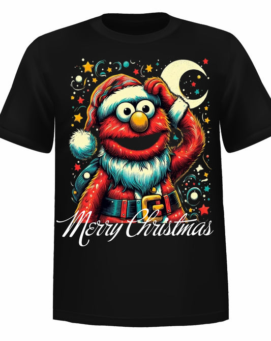 “ELMO MERRY CHRISTMAS” - GRAPHIC Cotton TSHIRT