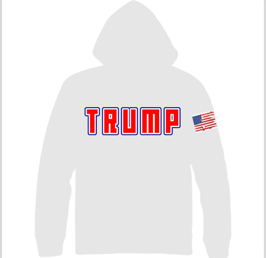 “TRUMP” - Patriotic GRAPHIC Cotton Sweatshirt Hoodie With American Flag