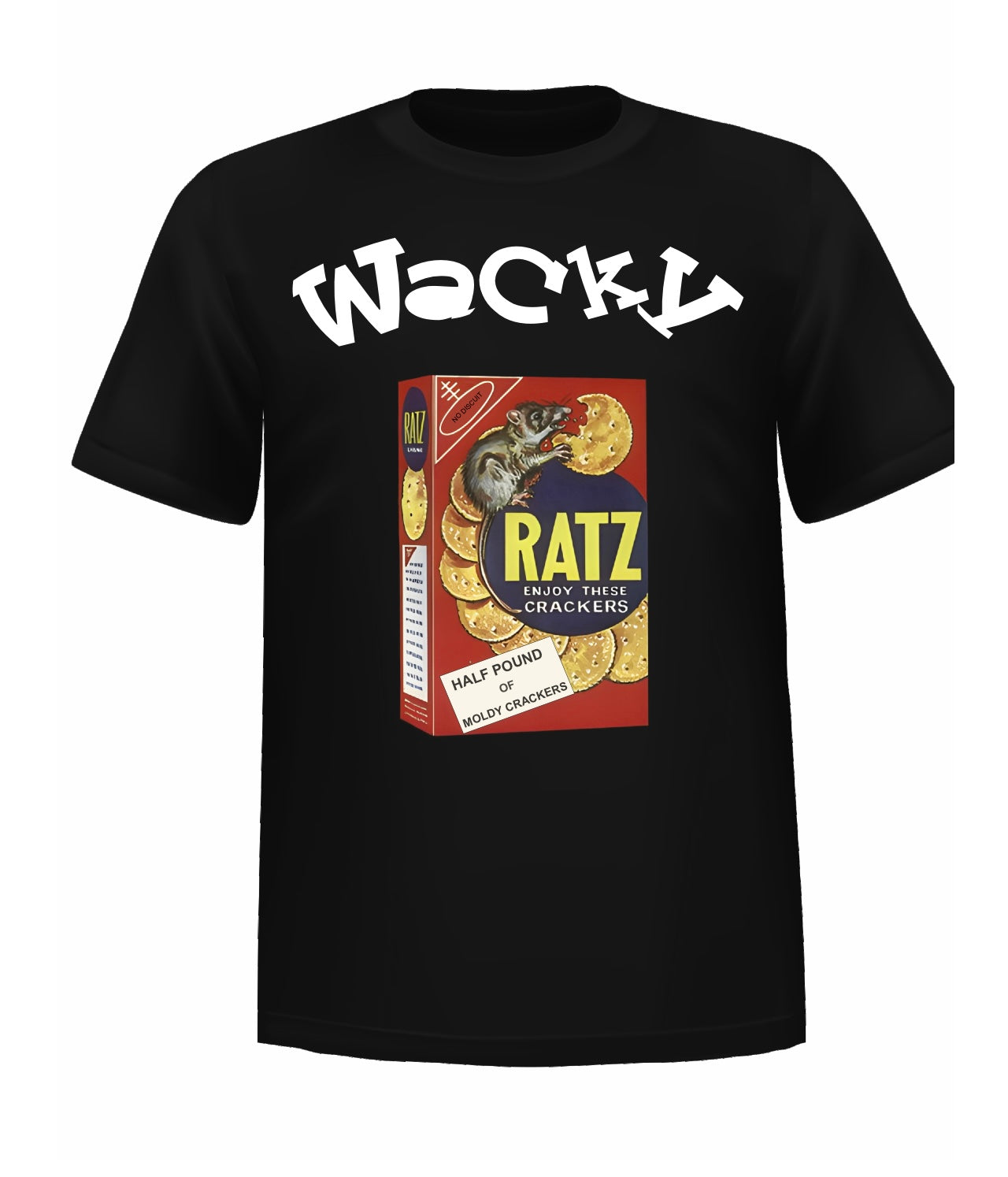 “Wacky” Ratz Enjoy These Crackers - Humorous Vintage Casual T-shirt