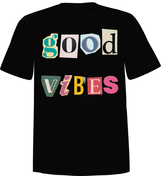 "Good Vibes" Short Sleeve T-Shirt 100% Cotton