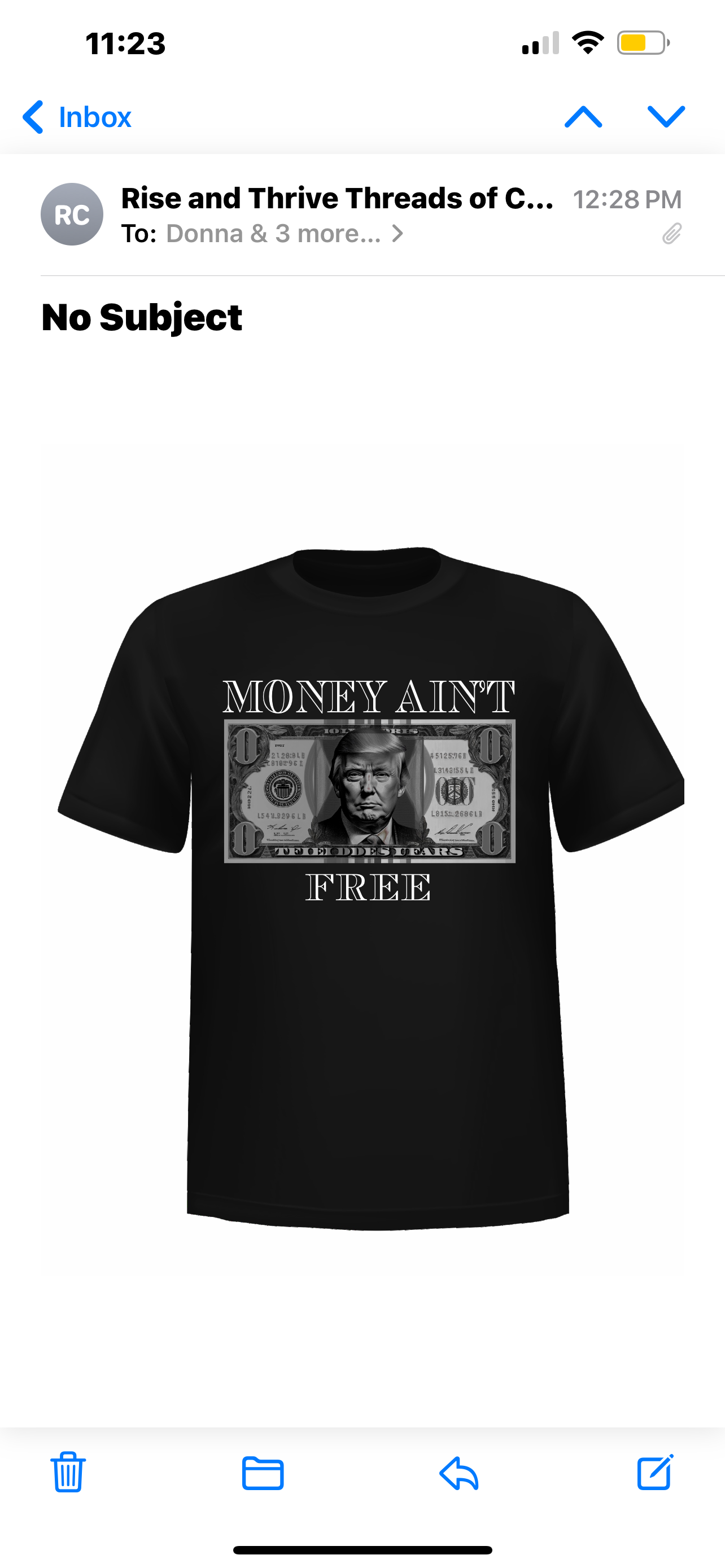 “MONEY AIN”T FREE” - Donald Trump GRAPHIC Cotton TSHIRT