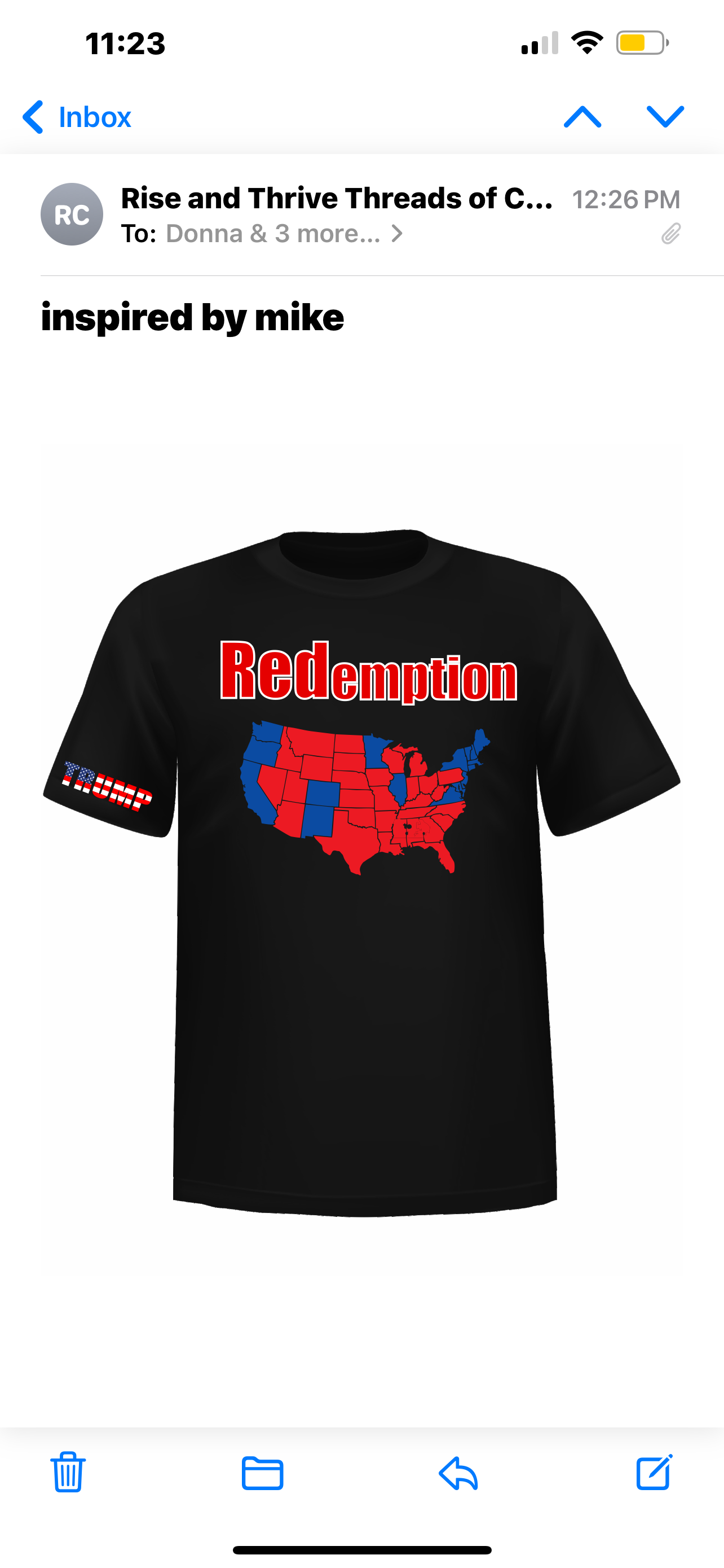 “REDEMPTION” - Trump GRAPHIC Cotton TSHIRT