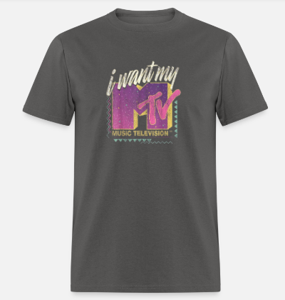 i want my MTV Short Sleeve T-Shirt 100% Cotton