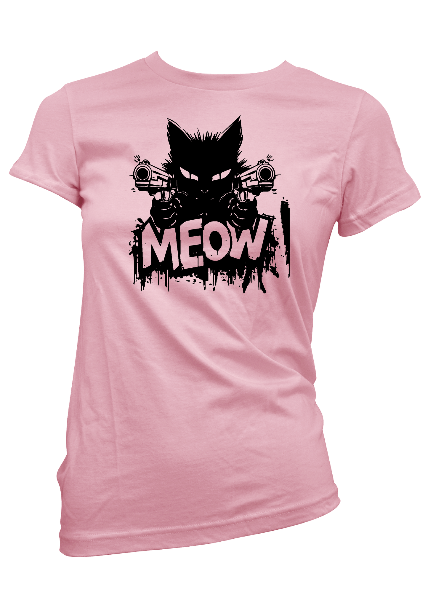 "Meow" Short Sleeve T-Shirt 100% Cotton