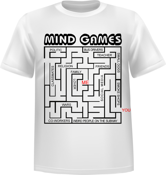 "Mind Games" Short Sleeve T-Shirt 100% Cotton