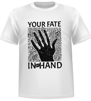 "Your Faith Is In Your Hand" T-Shirt 50/50 Cotton Polyester DryBlend