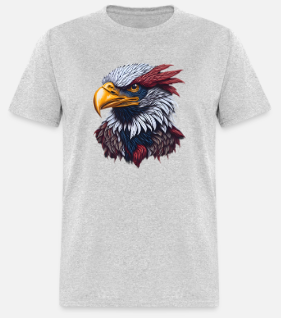 Flag in Eagle USA Short Sleeve T-Shirt 60/40 Cotton Polyester