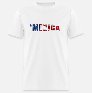 'Merica, Home of the Free Because of the Brave T-Shirt 100% Cotton