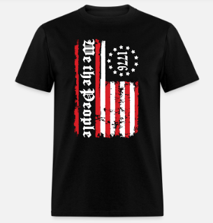 1776 "We The People" T-Shirt 100% Cotton