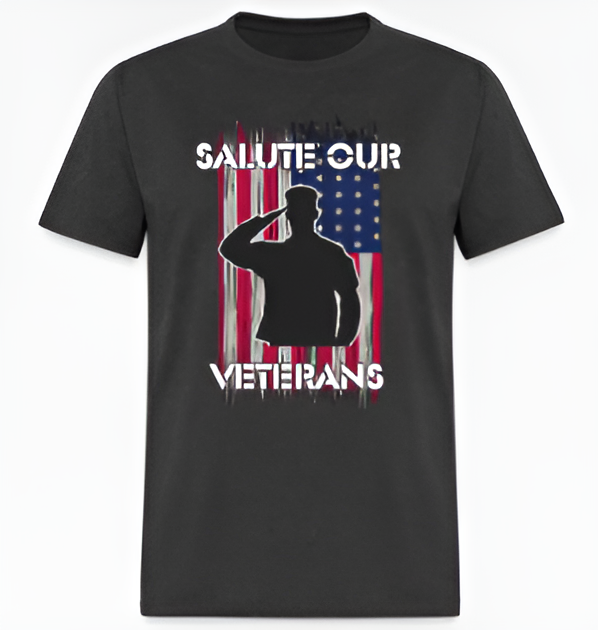 Salute to Our Veterans USA Tee 100% Cotton