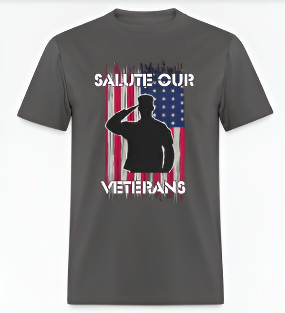 Salute to Our Veterans USA Tee 100% Cotton