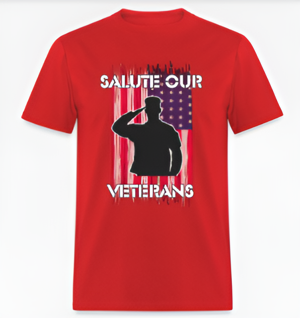 Salute to Our Veterans USA Tee 100% Cotton