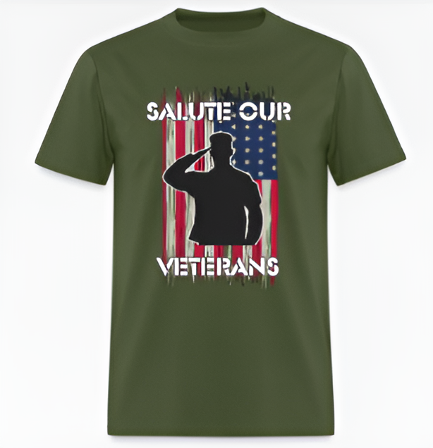 Salute to Our Veterans USA Tee 100% Cotton