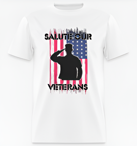 Salute to Our Veterans USA Tee 100% Cotton