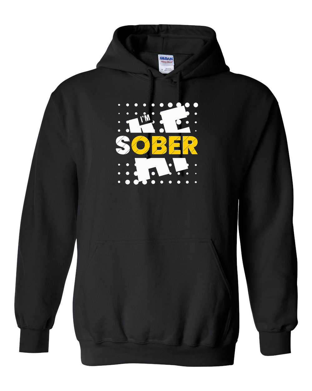 "Im Sober AF" Pullover Heavy Blend Hoodie 50/50 Cotton Polyester
