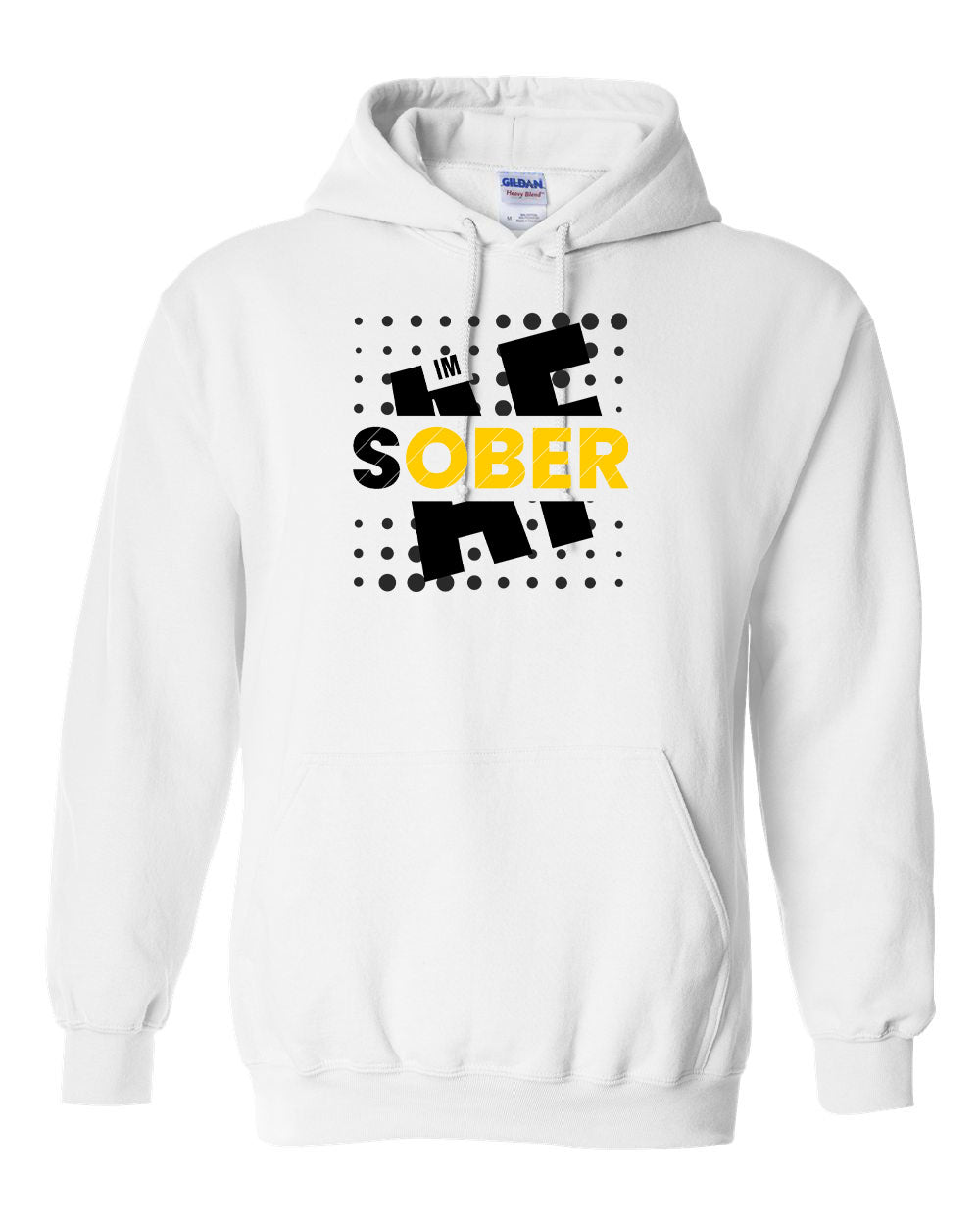 "Im Sober AF" Pullover Heavy Blend Hoodie 50/50 Cotton Polyester