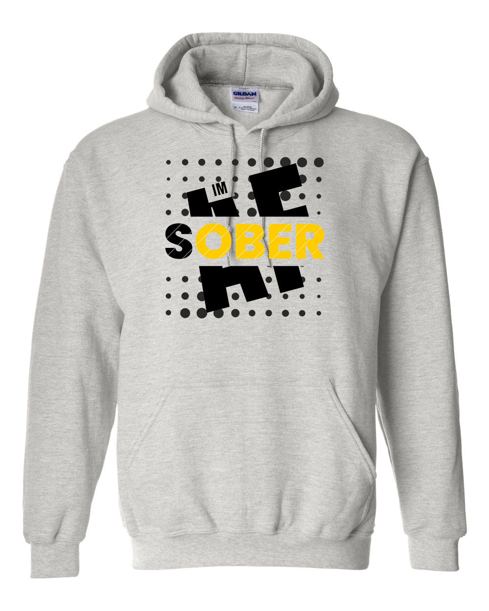 "Im Sober AF" Pullover Heavy Blend Hoodie 50/50 Cotton Polyester