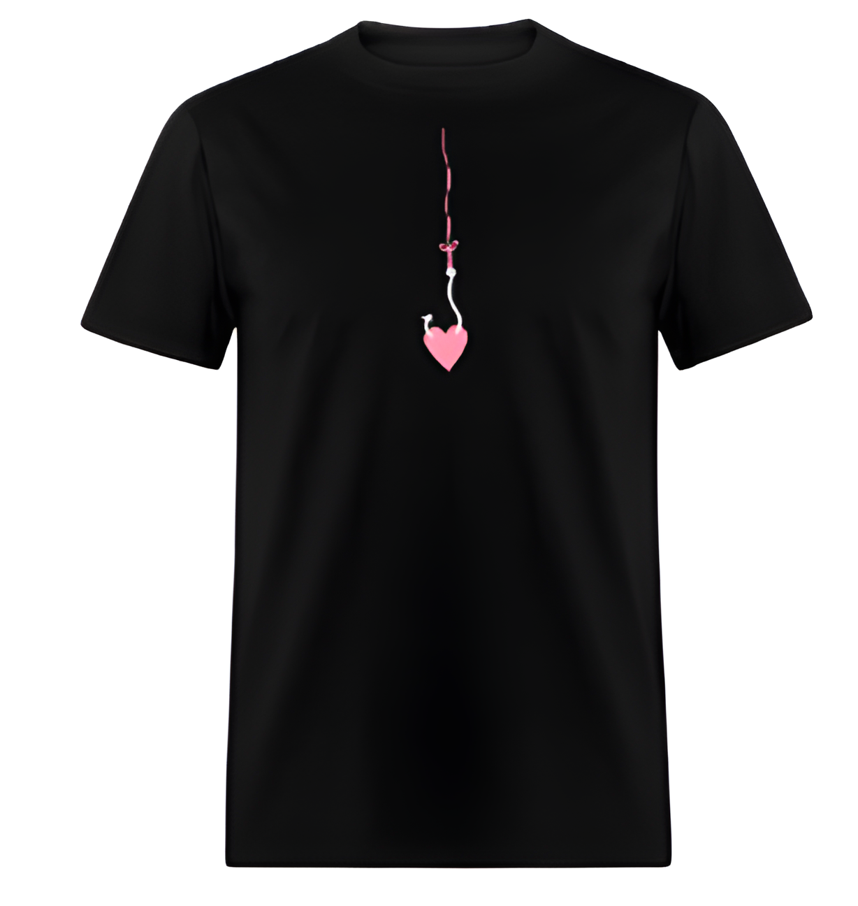 "Hooked on Love" Valentine's Day Short Sleeve T-Shirt 50/50 Cotton Polyester DryBlend