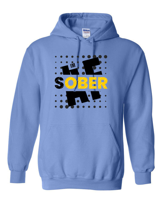 "Im Sober AF" Pullover Heavy Blend Hoodie 50/50 Cotton Polyester