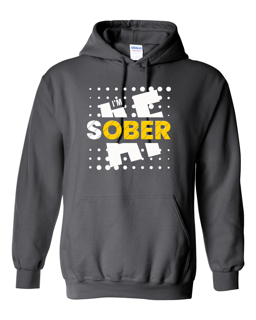"Im Sober AF" Pullover Heavy Blend Hoodie 50/50 Cotton Polyester