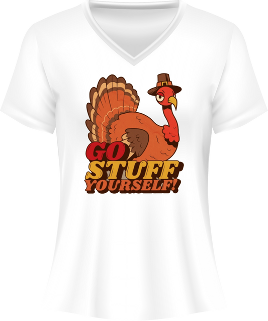 "Stuff Yourself" Short Sleeve Thanksgiving T-Shirt 100% Cotton