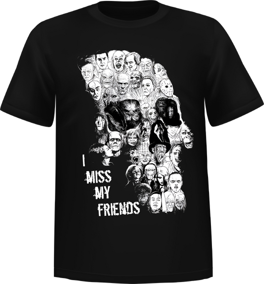 I Miss My Friends Short Sleeve T-Shirt 100% Cotton