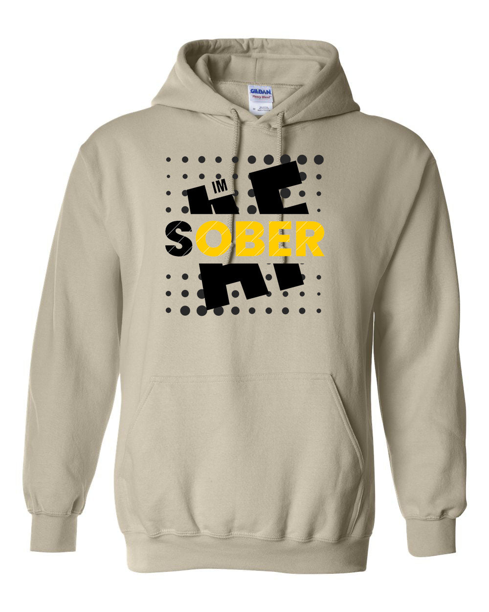 "Im Sober AF" Pullover Heavy Blend Hoodie 50/50 Cotton Polyester