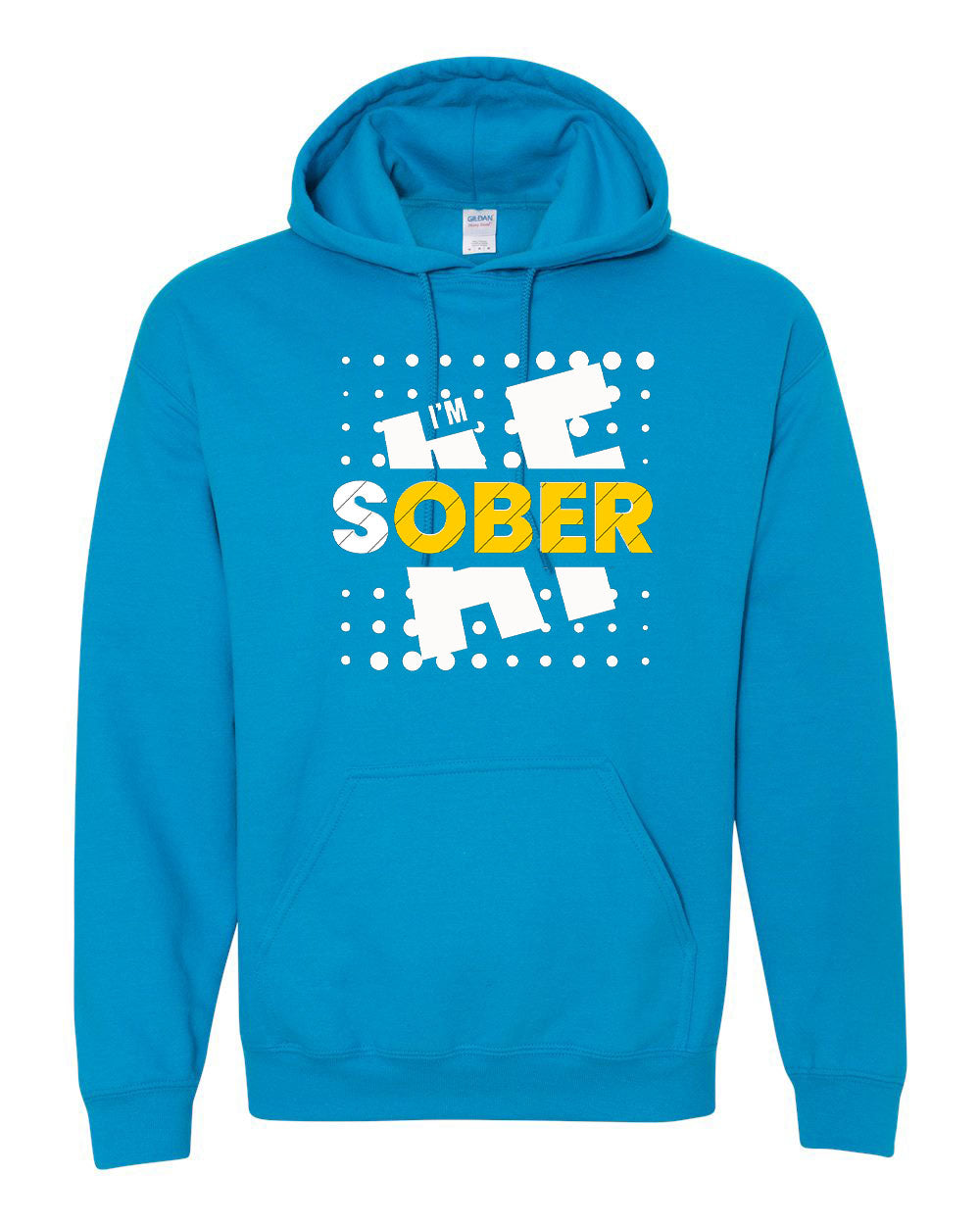 "Im Sober AF" Pullover Heavy Blend Hoodie 50/50 Cotton Polyester
