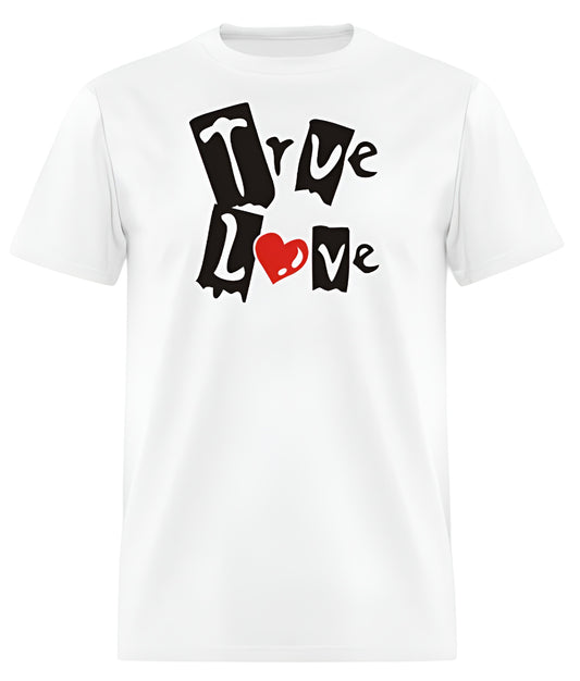 "True Love" Valentine's Day Short Sleeve T-Shirt 50/50 Cotton Polyester DryBlend