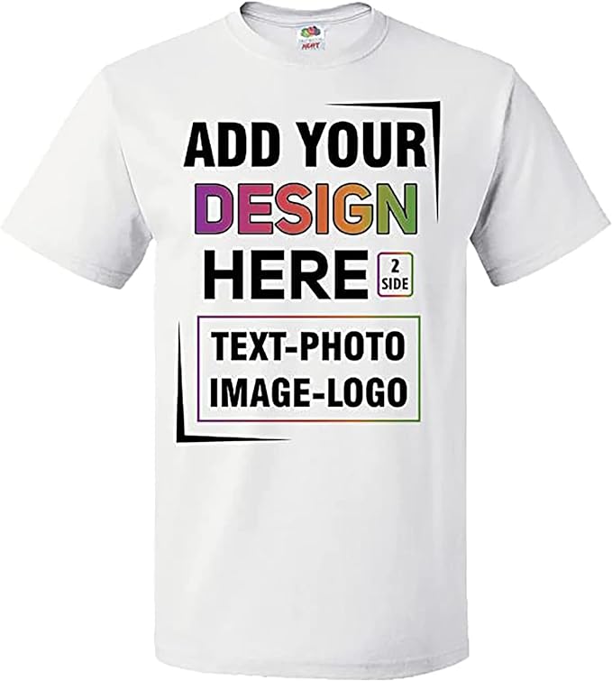 Custom T-Shirt Shirts, Print Your Logo on Shirt, Front and Back Print ...