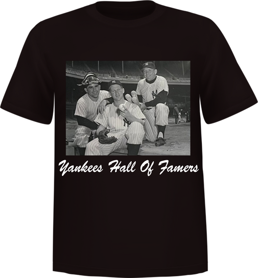 Yankees Hall Of Famers Short Sleeve T-Shirt 100% Cotton