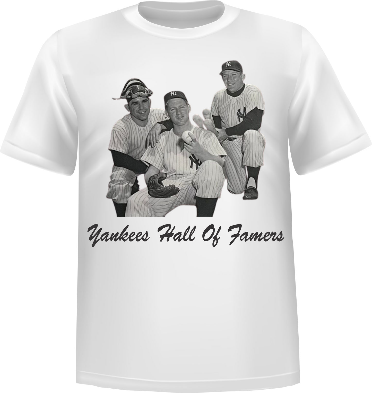 Yankees Hall Of Famers Short Sleeve T-Shirt 100% Cotton